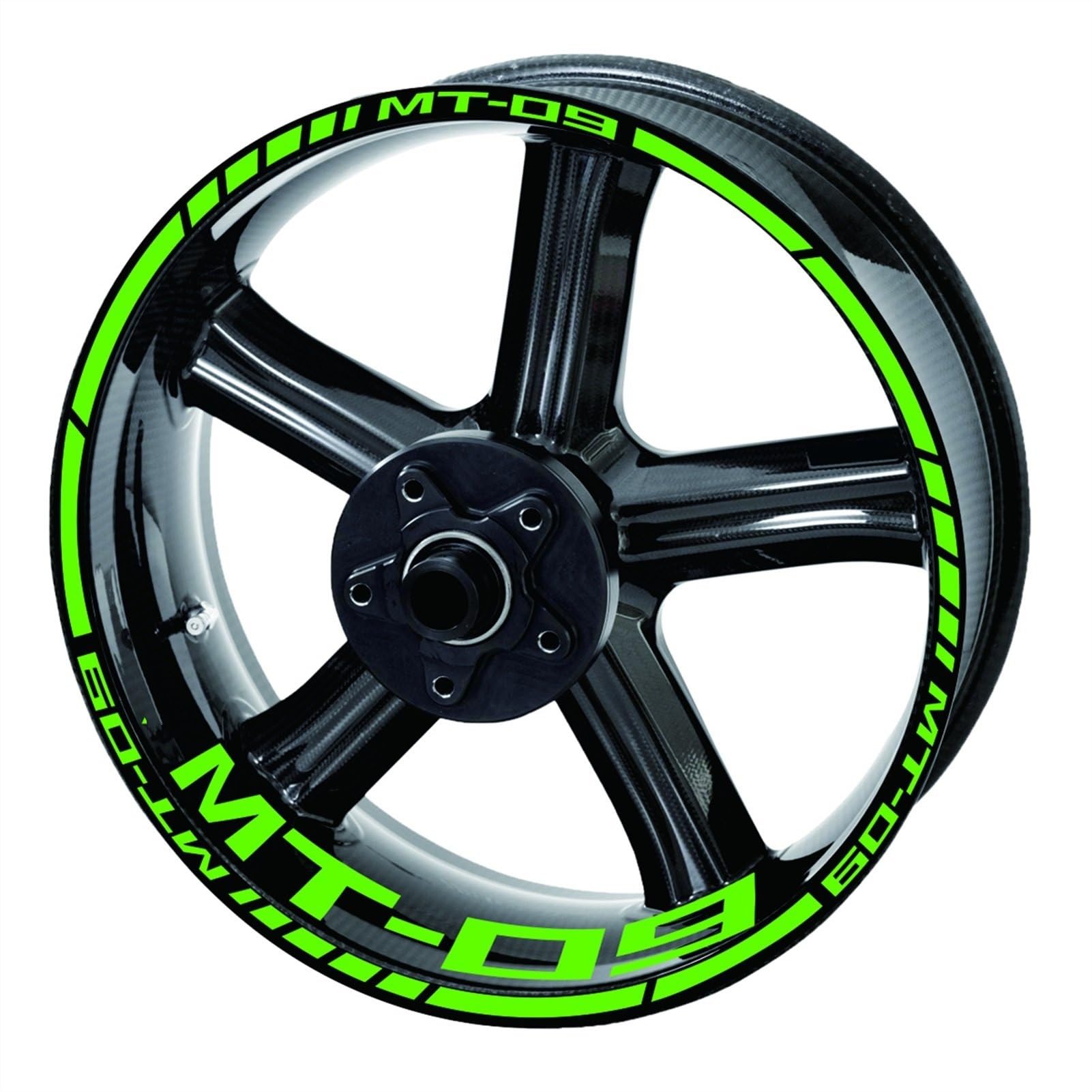 Motorcycle Racing Equipment Wheel Tire Rim Decoration Adhesive Reflective Decal Sticker for Yamaha Mt 09 Sp 2020 2021 Decorative(Color12)