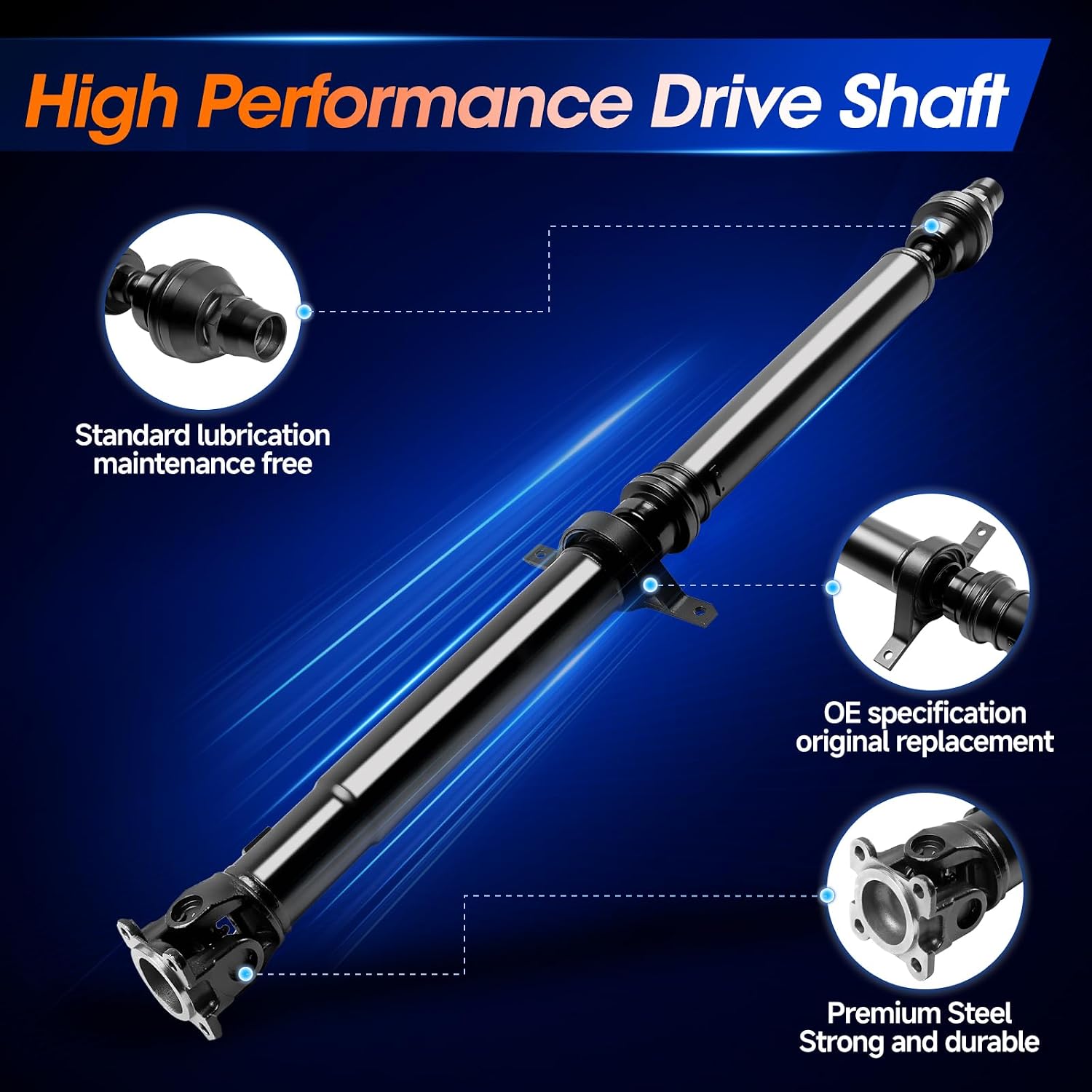 LR041960 Rear Drive Shaft Prop Shaft Driveshaft Assembly Fit for Land Rover Range Rover Sport 2014-2016,1 Speed Transfer Case, Replace# LR058372, LR072500