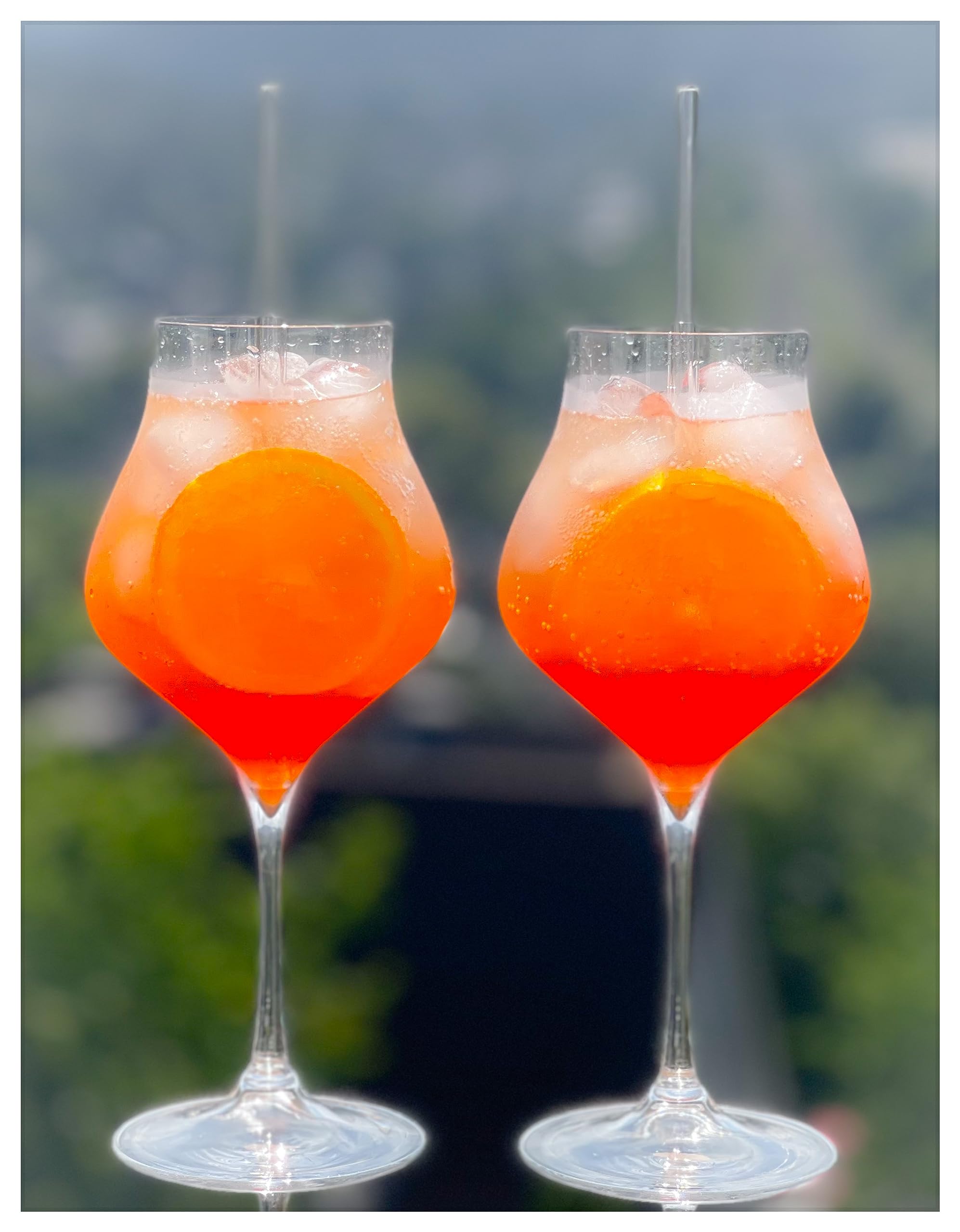 Topkapi elite Aperol Spritz Set Salchendorf XL - 2 Kelch Gläser 600ml | inkl. Glasham-Set, Mundgeblasen, Handarbeit, Bleifreies Kristallglas, Ideal z.B. für Lillet Wild Berry und Spritz Cocktails