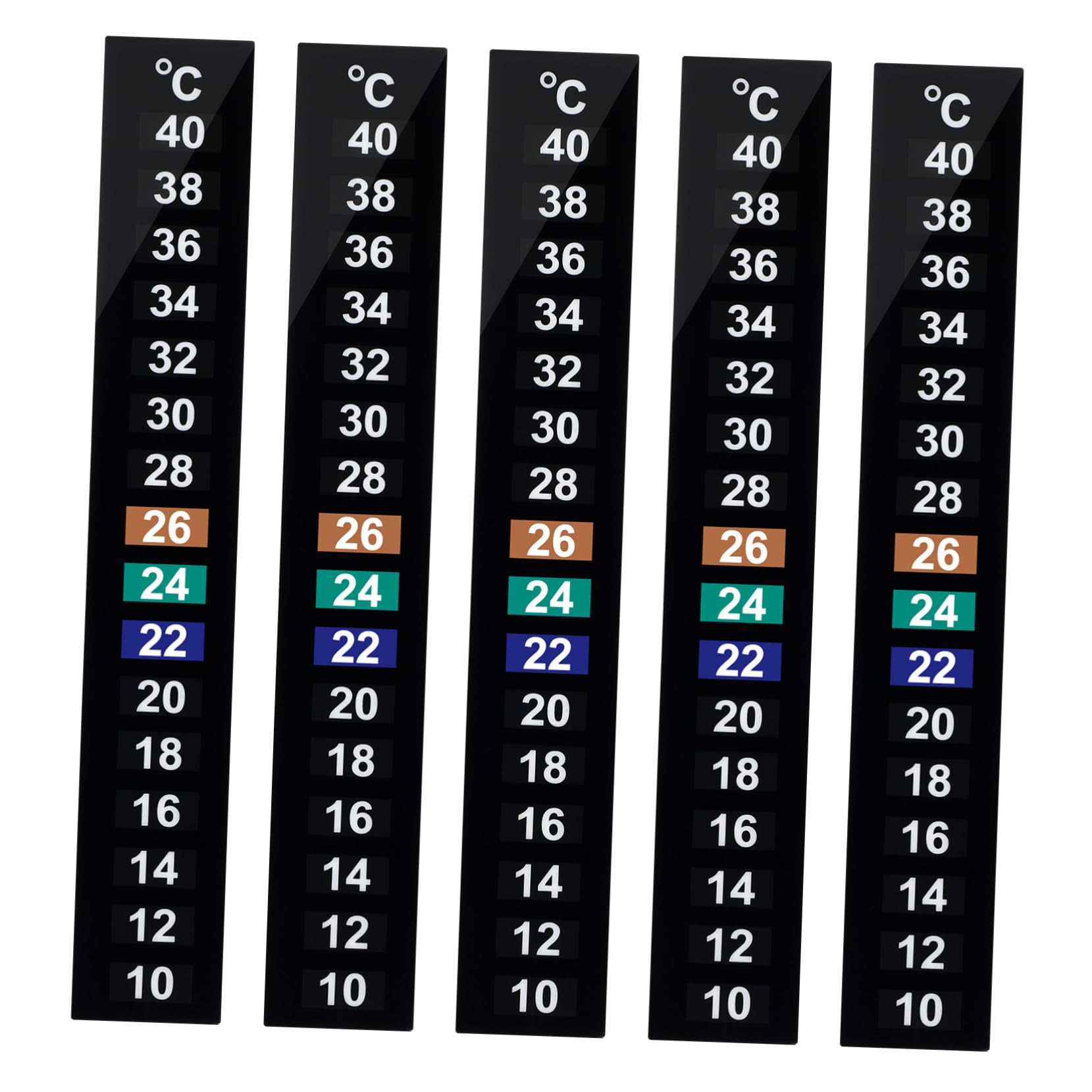 VANZACK Multi-use LCD Thermometer Stick Thermometer Strip for Home Office Aquarium Celsius Display