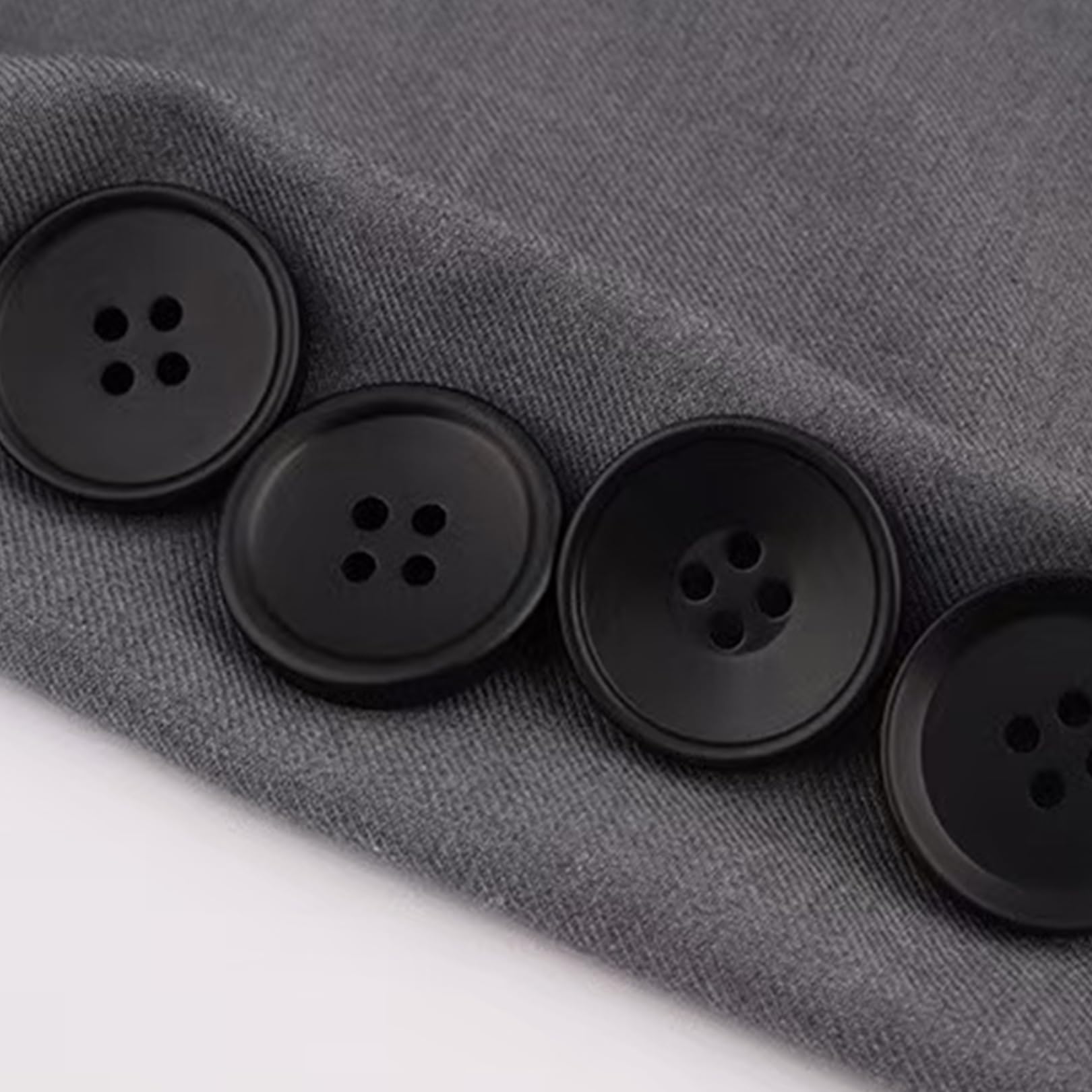 Knopen voor kleding 10 stuks 21/25/30mm hars naaien scrapbooking 4 gaten ronde knop DIY naaien jas kledingstuk handgemaakte kleding accessoires-grijs-25mm dia(Black,25mm Dia