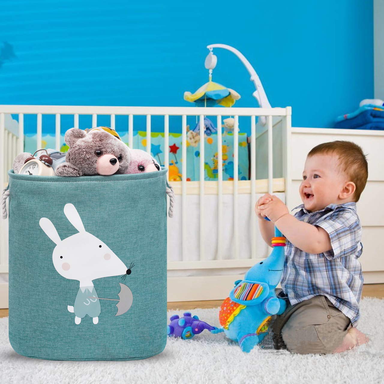 Cesto portabiancheria pieghevole con ragnatela per bambini, cesto per