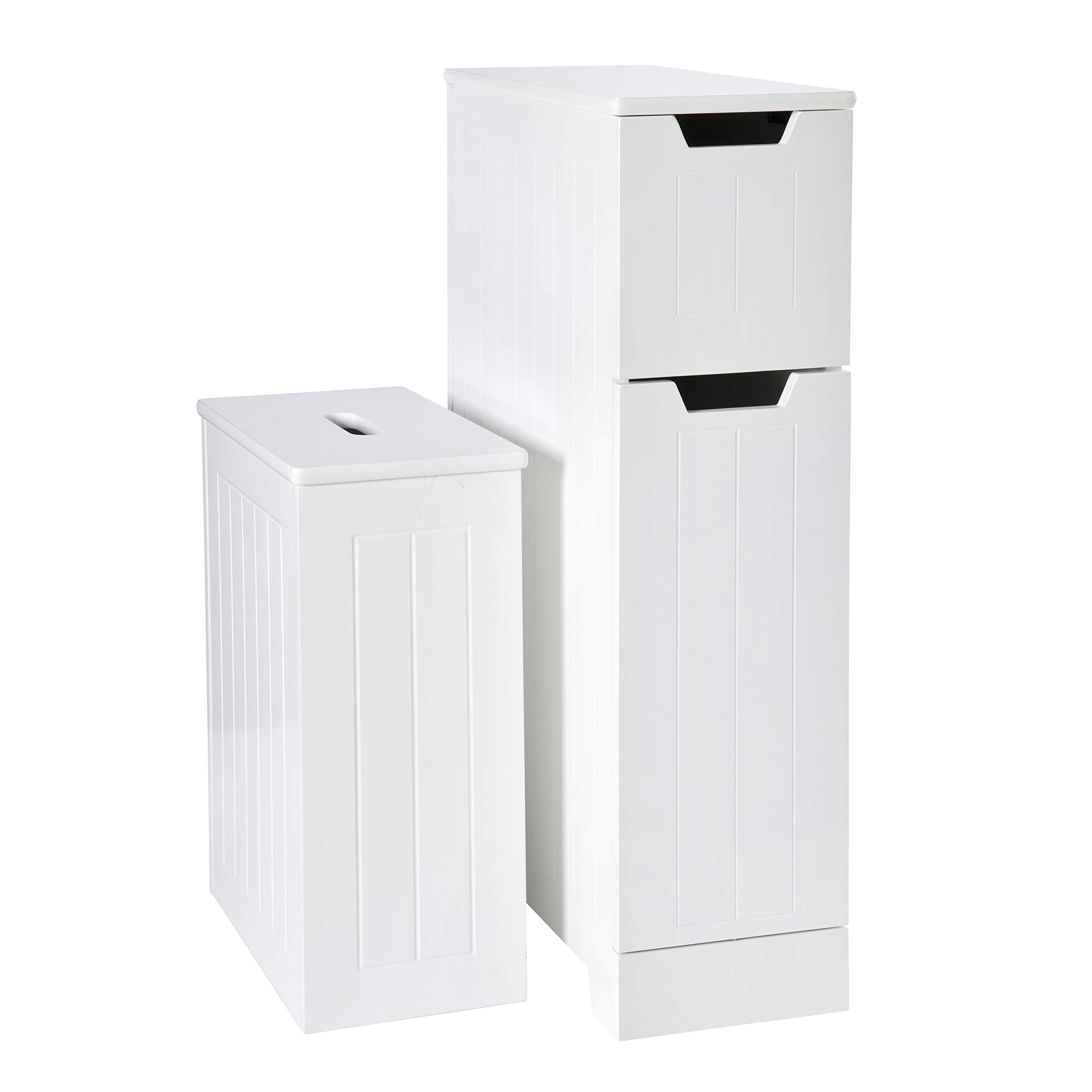 Buy SUPER Slim Bathroom Storage, Small White Wooden