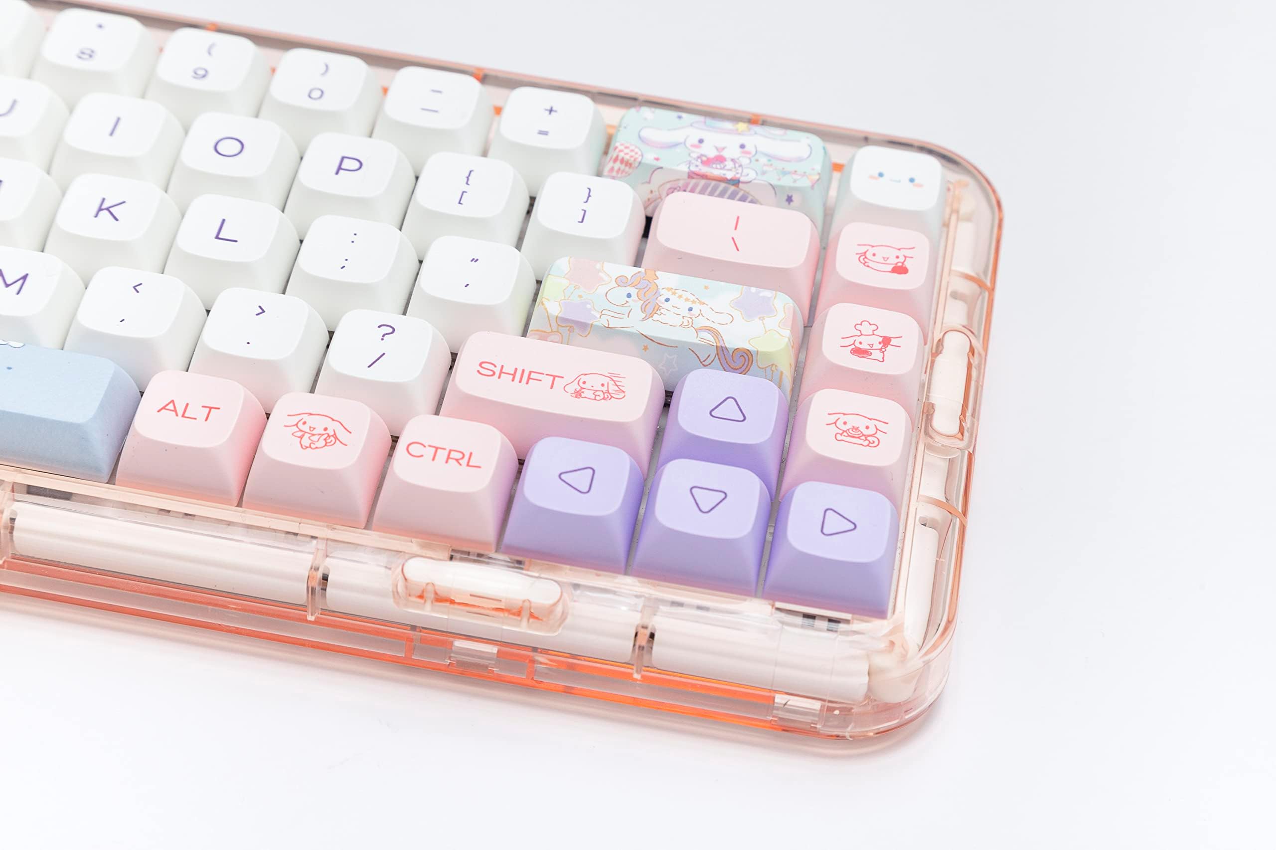 ILYCHEEGAMI PBT Dye sub Purple Keycap Cute Cartoon XDA keycaps PBT keycap Set Girl Custom Keyboard for Gateron Kailh Cherry Mx Switches ANSI Layout Mechanical Custom Keycaps (Dog)