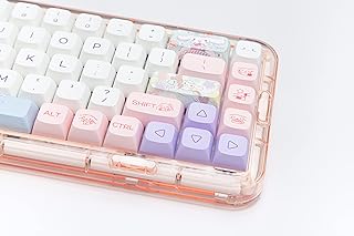 ILYCHEEGAMI PBT Dye sub Keycap Cute Cartoon XDA Height keycaps PBT Sublimation Girl Custom Keyboard Dye-Sublimation for Gateron Kailh Cherry Mx Switches ISO ANSI Layout Mechanical Custom Keycaps (Dog)