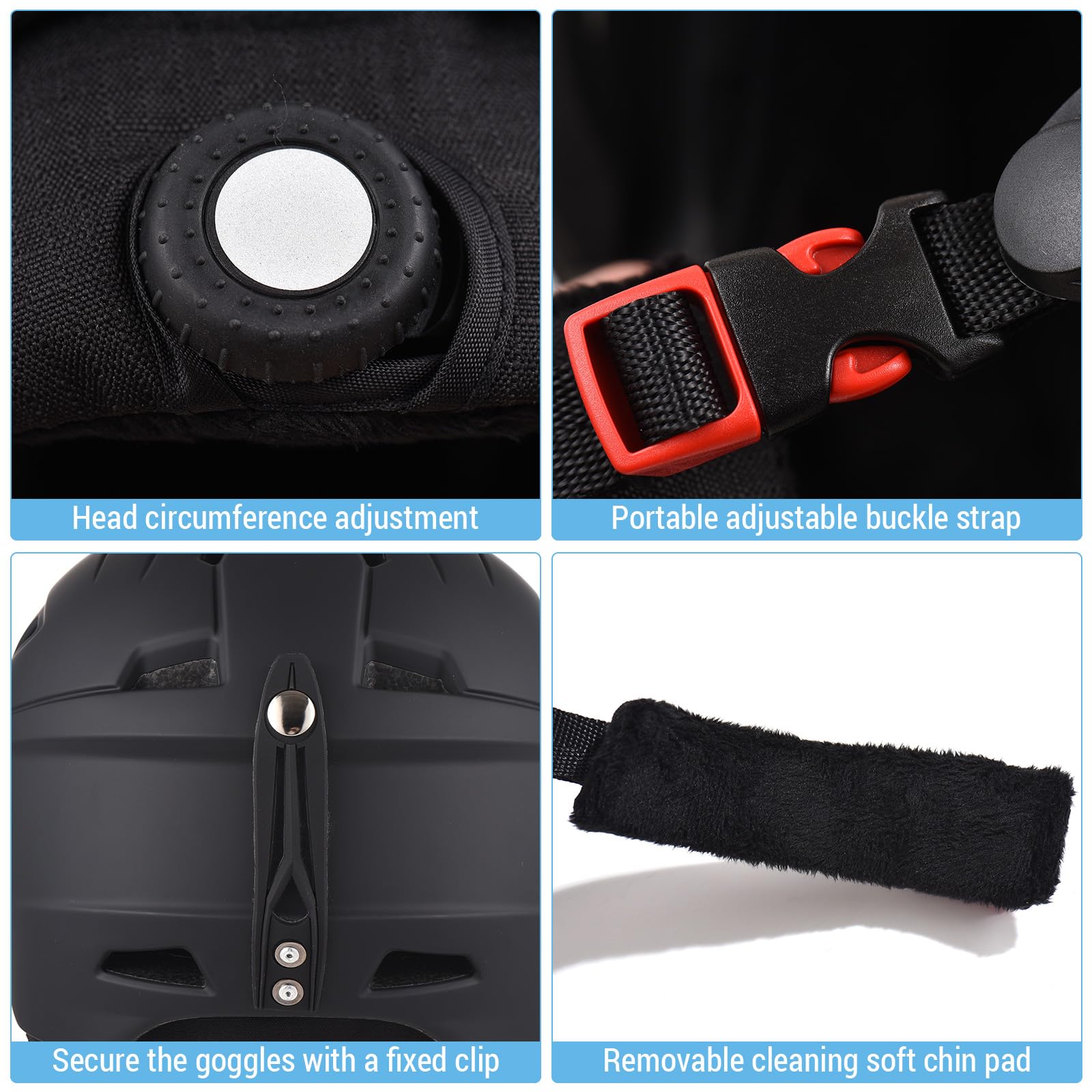 LIXADA Casque de Ski, équipement de Protection pour Le Snowboard, équipement de sécurité pour Les Sports d'hiver, Protection de la tête pour Les Sports de Neige