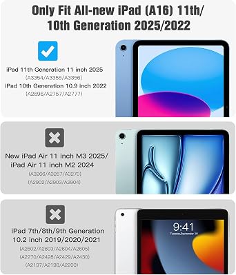 TiMOVO iPad A16 Case 11th Generation 11/10th Gen 10.9, Abyss Blue