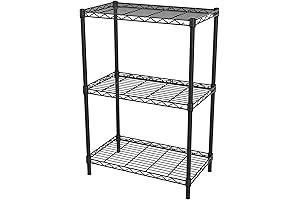 SINGAYE 2 Foot Shelf Storage Rack Unit, 3-Tier Adjustable Wire Metal Shelving...