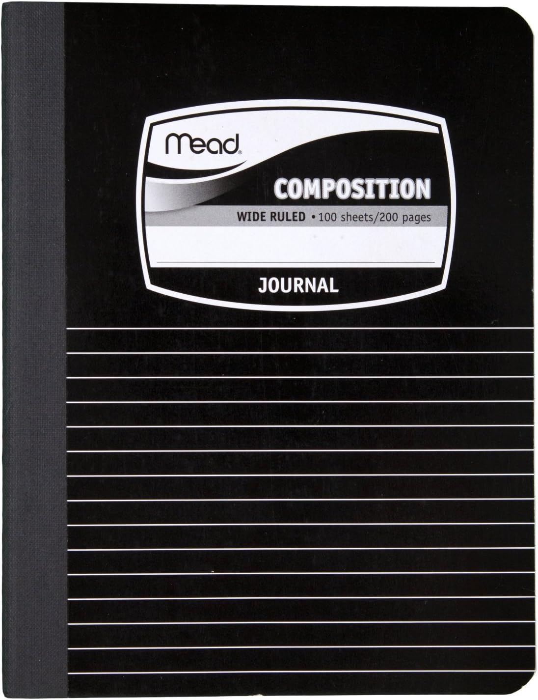 Mead Composition Books, Notebooks, Wide Ruled Paper, 100 Sheets, Comp Book, Black, 12 Pack (38603)