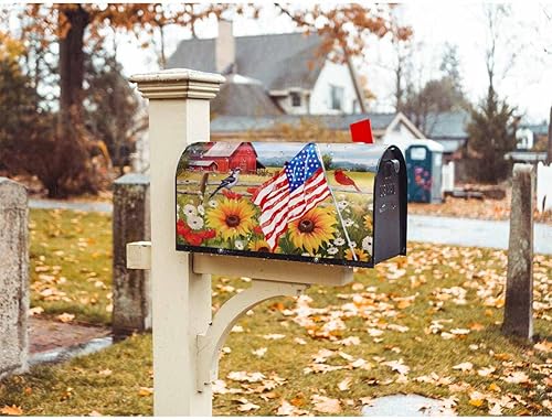 Miniatura 5 de America The Beautiful Summer Farm - Funda magnética para buzón de correo de doble cara para exteriores, decoración del hogar, jardín y patio, 25.5 x
