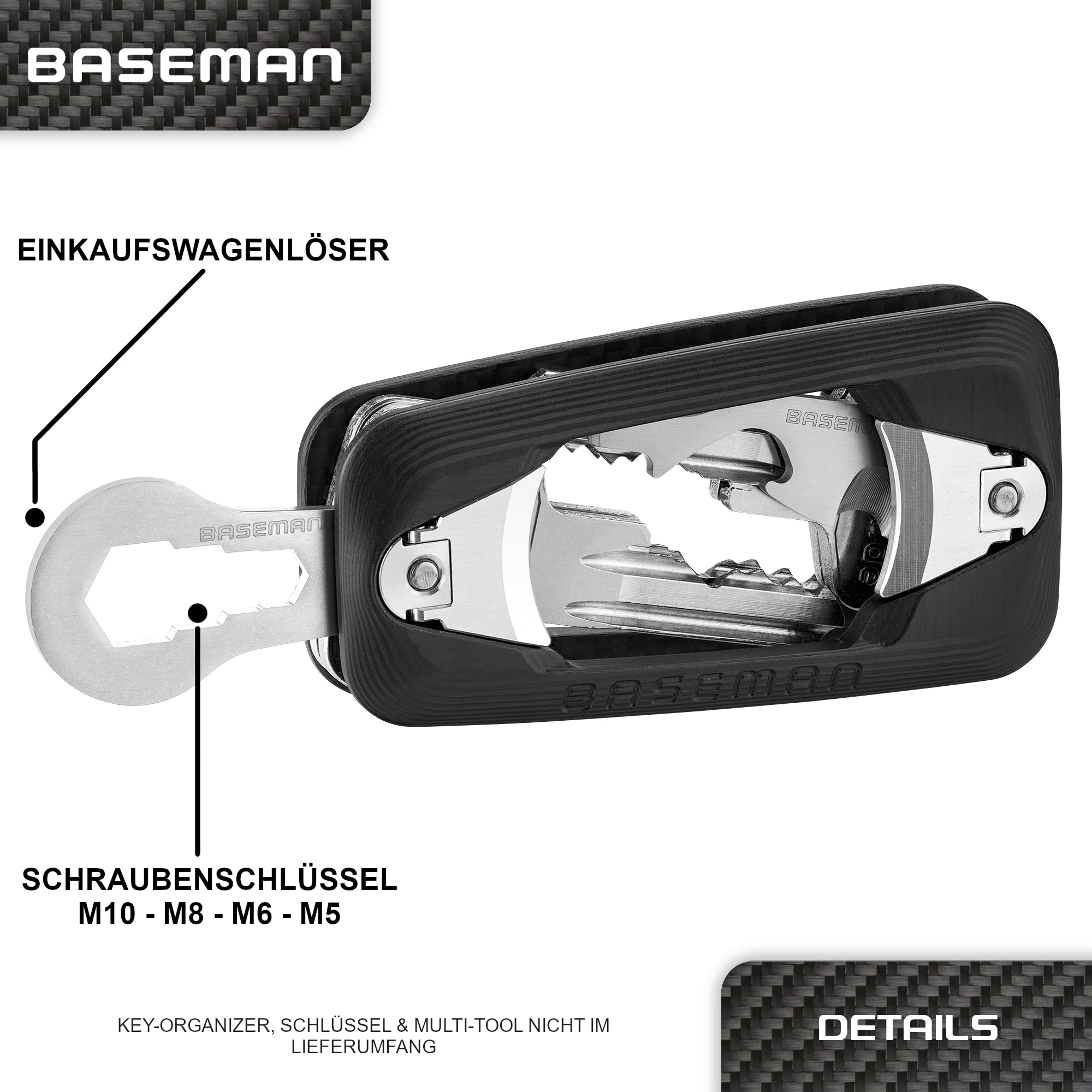 BASEMAN Key Organiser, The Innovative Key Organiser Organizes Keys with Style and Brings Peace to Your Bag - Image 2