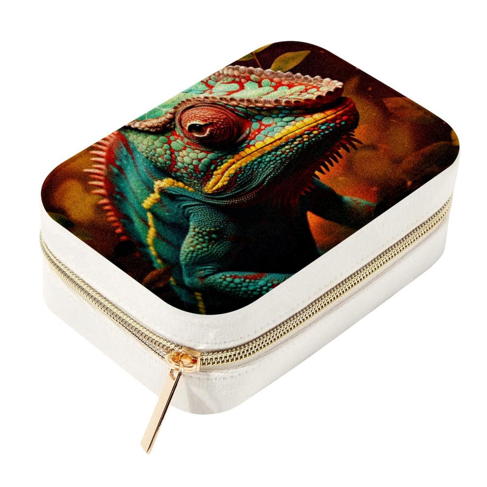 Boîte à bijoux caméléon spacieuse en écrin de prestige pour colliers et bracelets