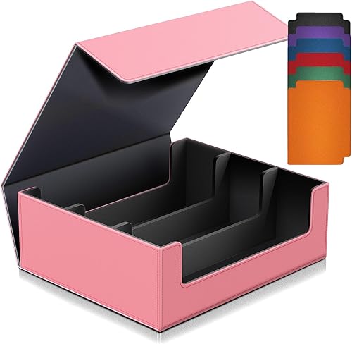 superaimi Caja de almacenamiento de más de 1800 tarjetas de intercambio, cierre magnético, caja de almacenamiento con capacidad para 600+ 35PT 3 x 4