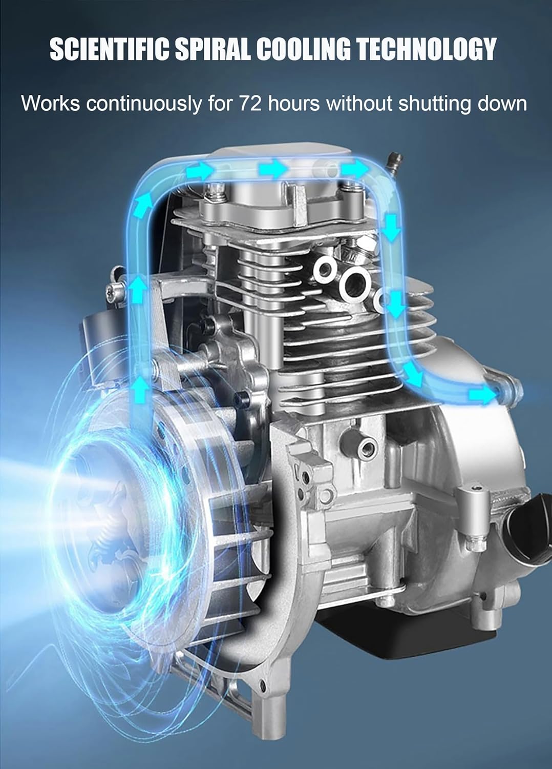 4-Stroke Backpack Concrete Vibrator, Gas Powered Vibrating Concrete Screed Finishing Machine, 35CC Concrete Vibrating Tool, for Air Bubble Removal