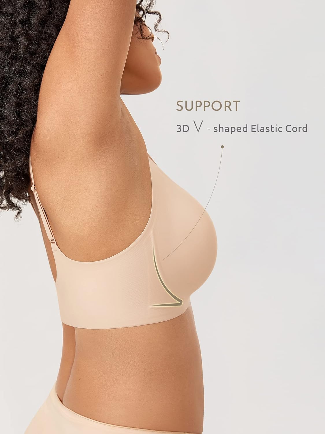 MELIWOO Women's Wireless Bras Comfortable Bralette No Underwire Seamless Bra Invisible Padded Support Smoothing - Image 3