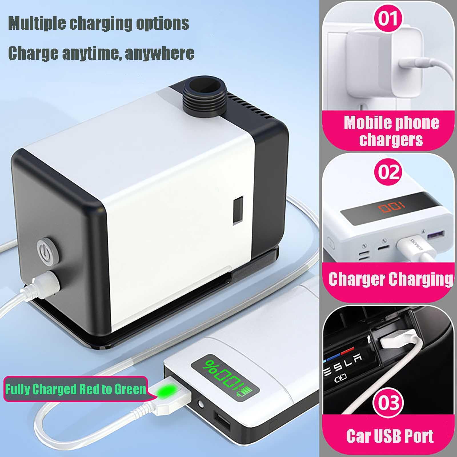 Douche Portable Électrique Chauffante USB – Pompe 8L/min – 6000mAh – Idéal Camping, Plage, Jardin, Animaux
