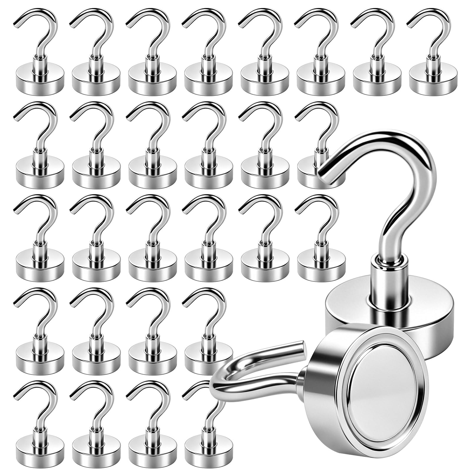 30 Magnetic Hooks - Strong Hold, 17.6lbs Capacity -1