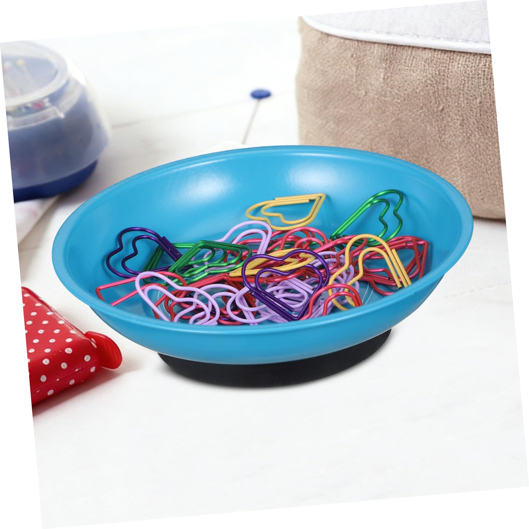Portaagujas Magnético en Forma de Cuenco para Suministros de Costura, Acero Inoxidable, 2 Piezas, Diseño Estable para Escritorio, Organizador de Agujas y Alfileres
