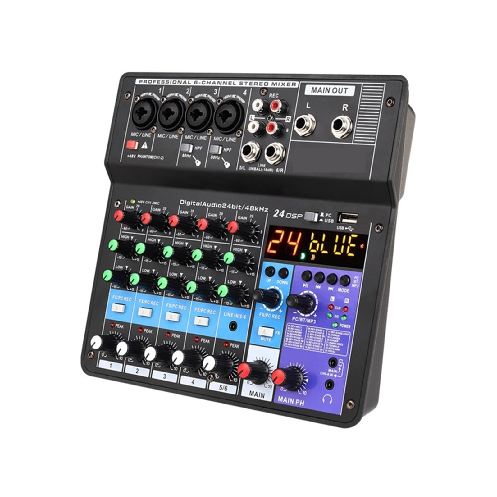 DJ-Controller, Dj Controller Mixer Sound 6 - Weg Pro Ausrüstung Mischpult Professionelle Tragbare Video Unterhaltung Elektronik