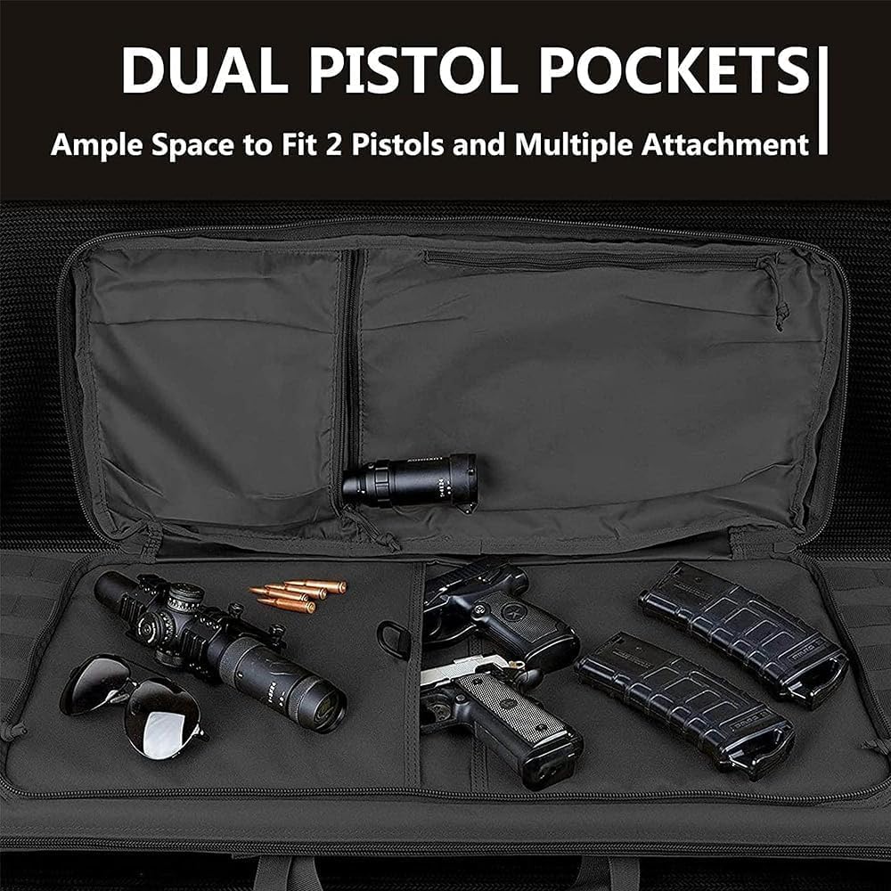 Futteral Langwaffen Waffentasche Pistolen- und Magazin Aufbewahrungsrucksack,Waffenkoffer für Langwaffen, Waffentragetasche, Schießtaschen für Gewehre,Jagdgewehrkoffer(Size:118cm/46.4in,Color:C)