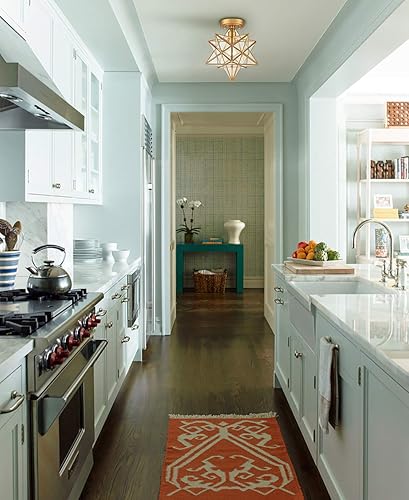 Miniatura 2 de DANSEER Lámpara de techo de latón Moravian Star Light con cristal transparente