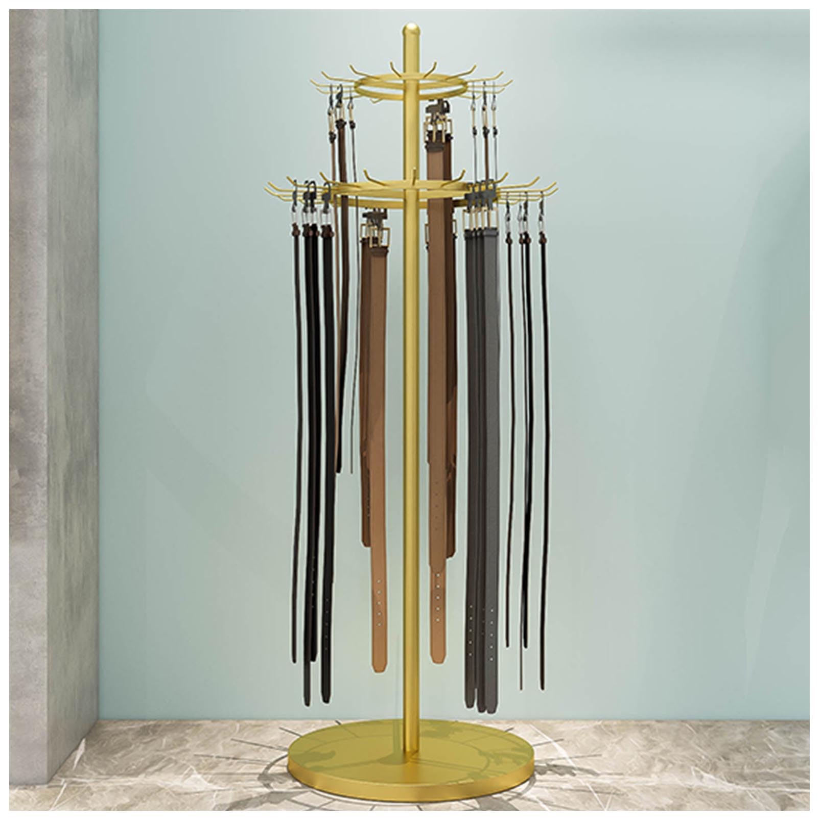 Bodenstehender Gürtelständer, Schalhalter, Krawattenhalter aus Metall, Gürtelhalter, Herrenschrank-Organizer, platzsparende Gürtelhaken, für Bekleidungsgeschäfte, Einkaufszentren, Ausstellungsräume