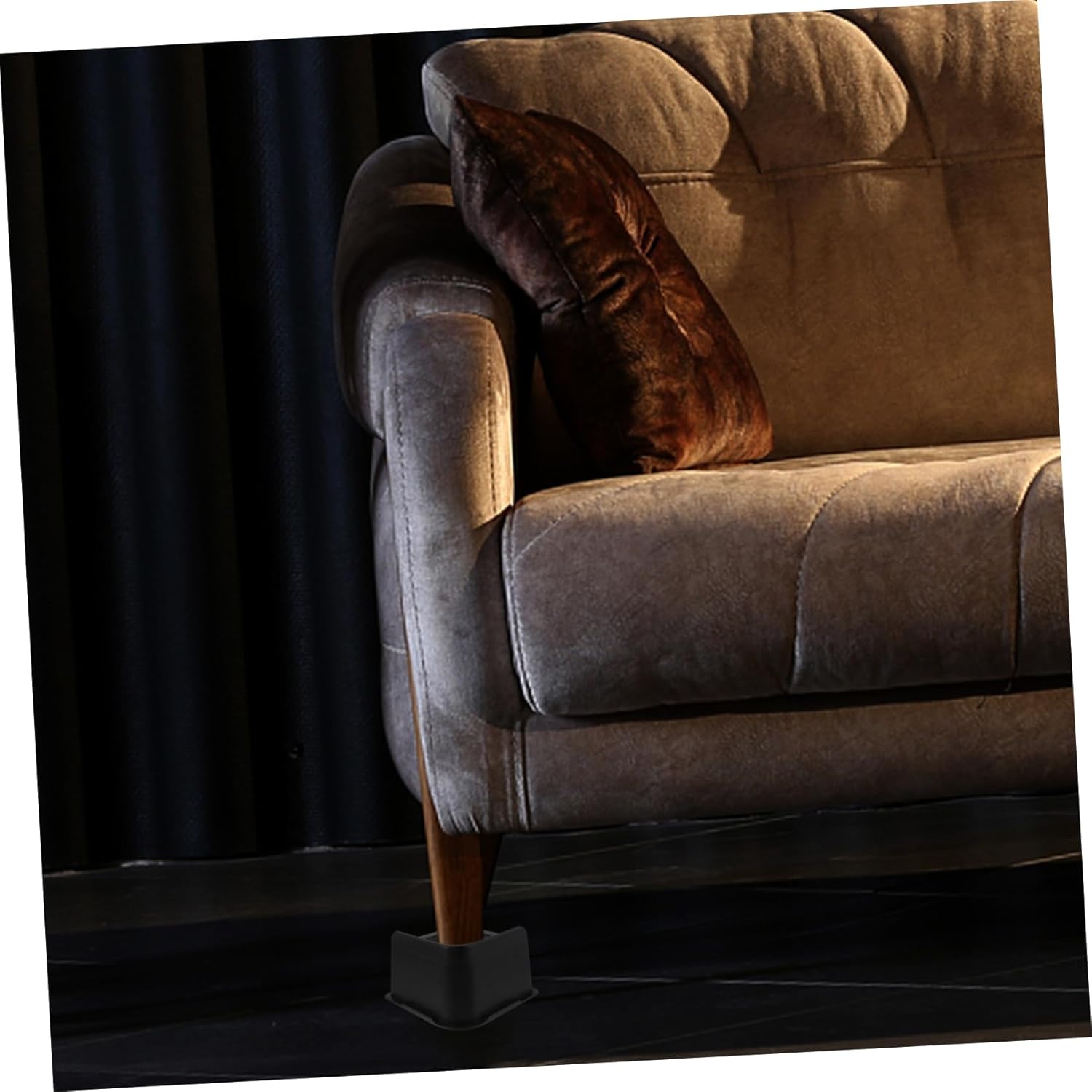 4pcs Non- Furniture Risers Bed and Couch Leg Elevators for Enhanced Stability and Floor Easy Installation Pads for Table Sofa Desk