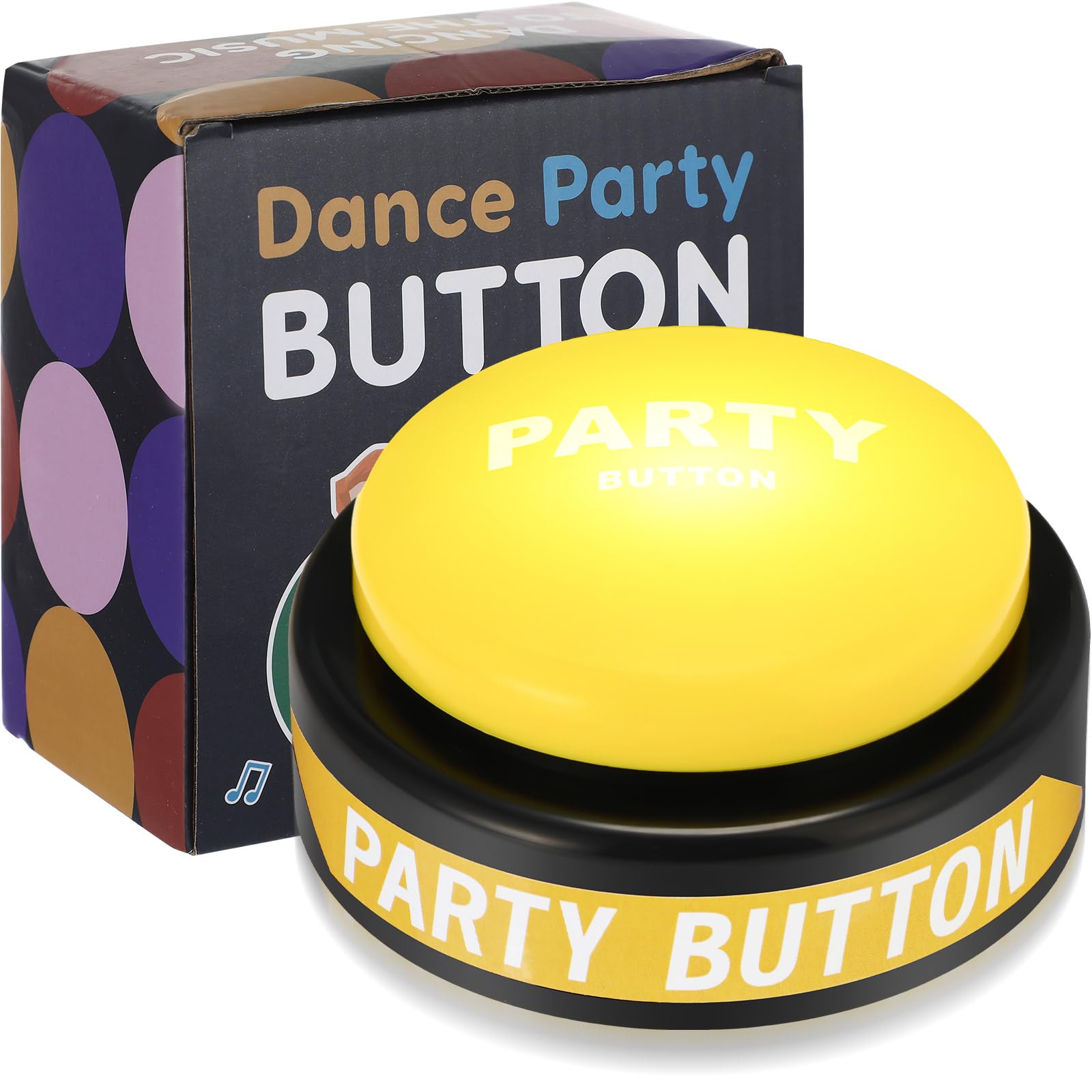 Silipull 30 Second Dance Button with Music Dance Button for Party Supply Teacher Gift Office Adults Buzzers Novelty Fun Gag Toys Gadget(Yellow)