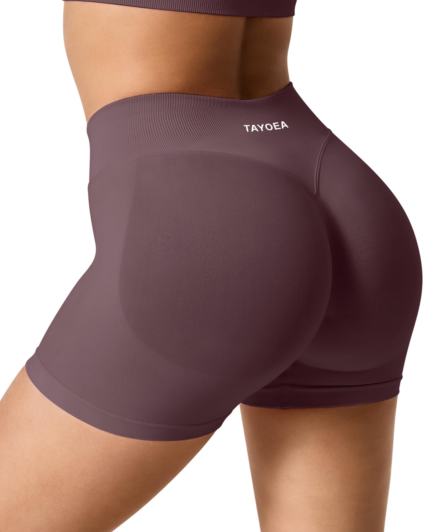 TAYOEA Short de Sport Femme Scrunch Pantalon de Sport Court Push Up Court Butt Lifting Gym Short sans Couture Workoutler Pantalon de Cyclisme - 5