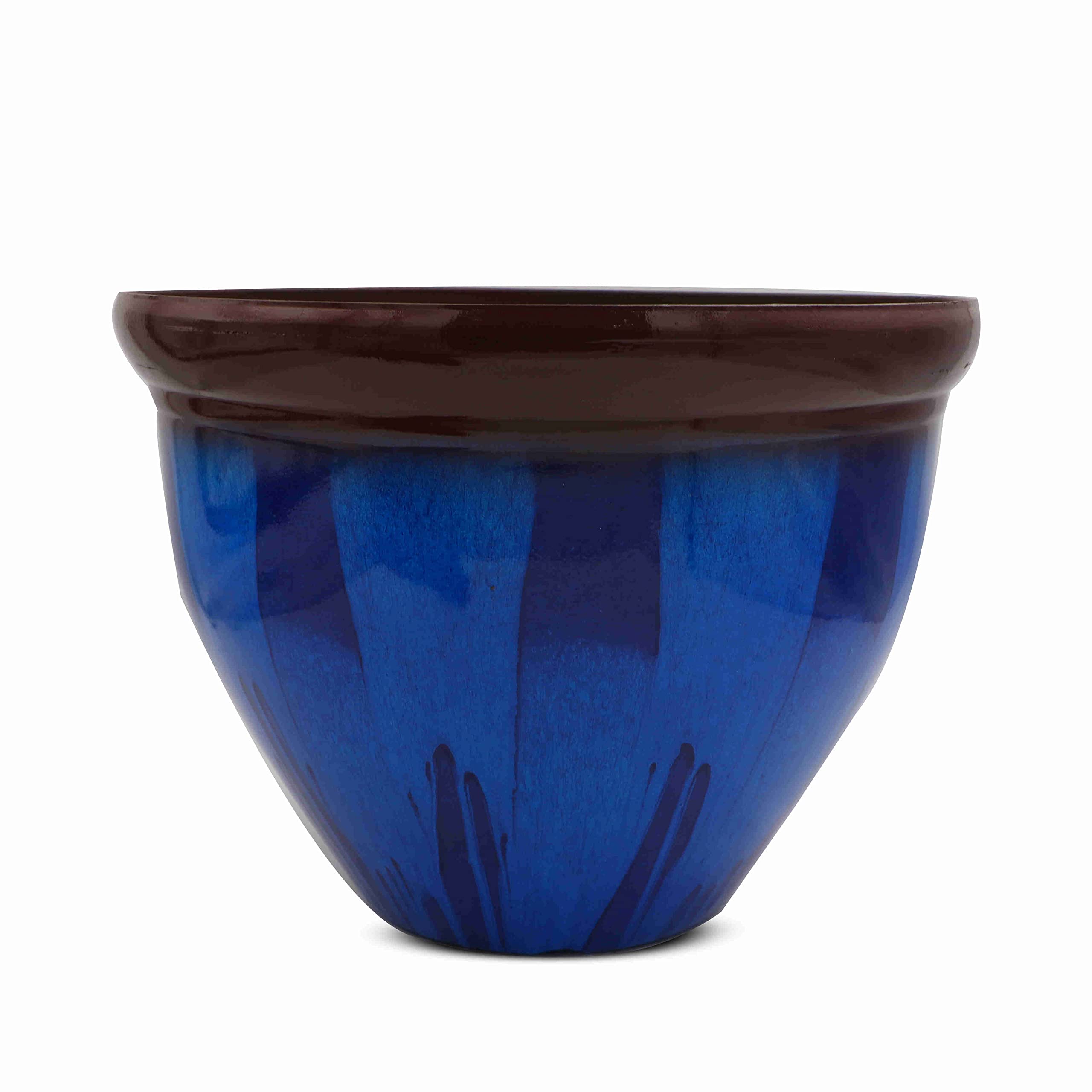 Faux Ceramic (Plastic) Planters - Blue, 40 cm