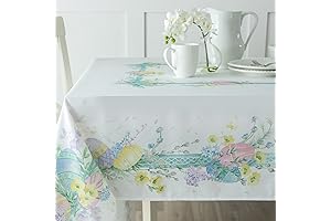 Benson Mills Easter Meadow Easter Heavyweight Fabric Tablecloth