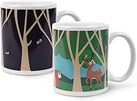 Vista 2 de Kikkerland Taza Morphing de porcelana, Woodlands