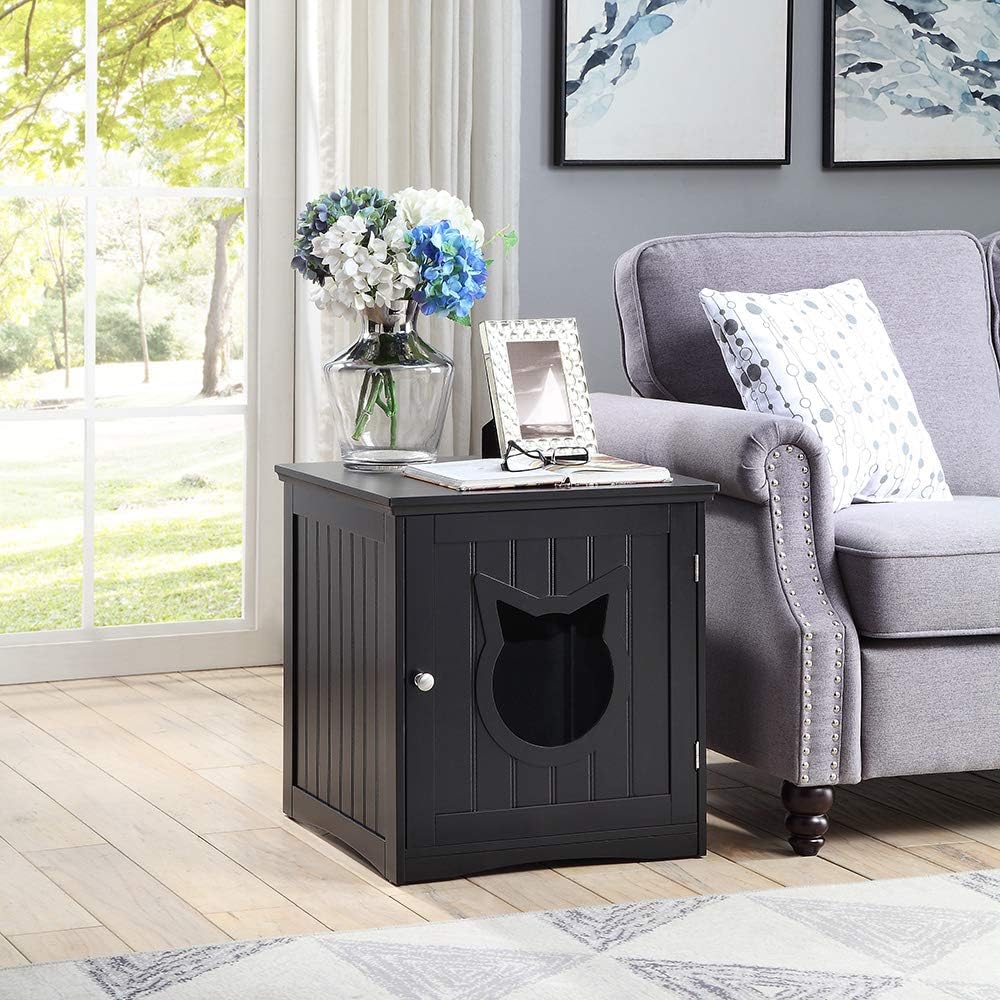 cat litter box side table