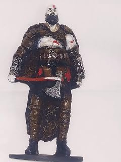 Boneco Estátua Kratos God Of War 1 Colecionável Resina 19 cm