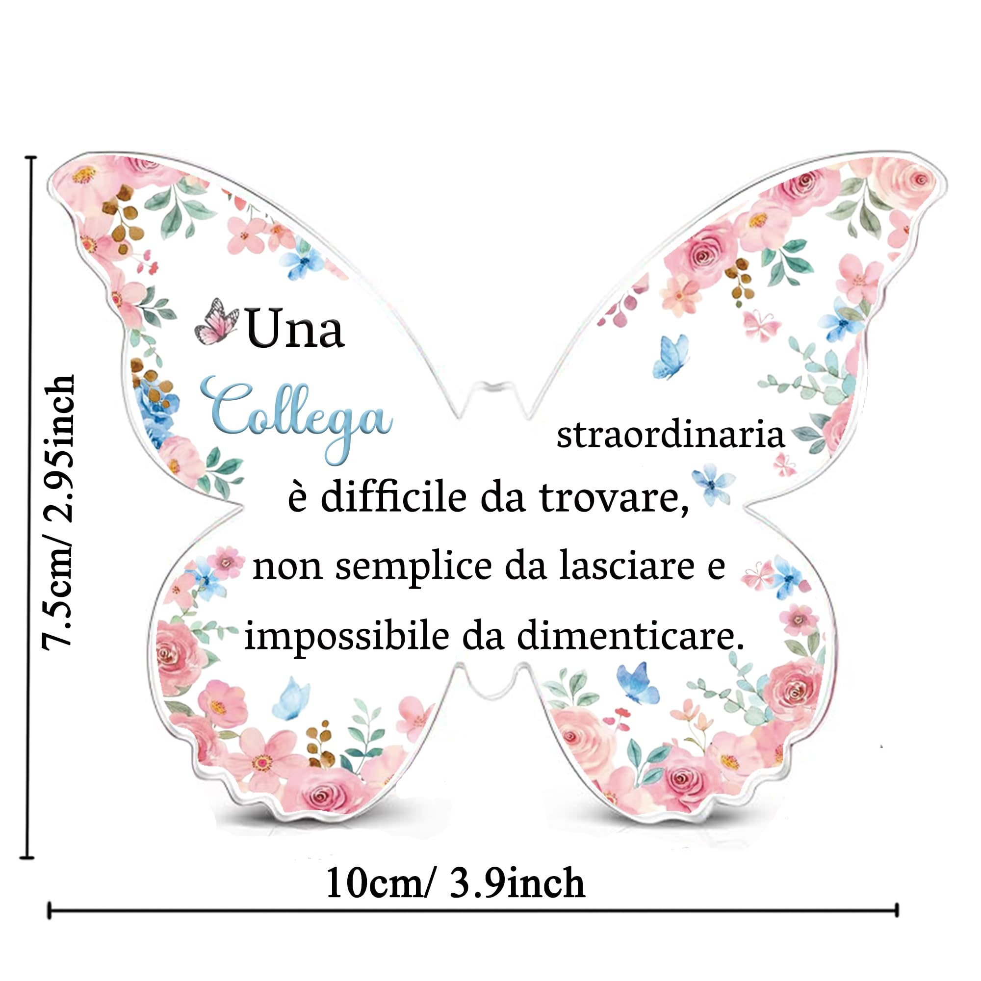 Targa Decorativa In Acrilico A Forma Di Cuore O Farfalla - Regalo Per Amici E Famiglia - Foto 6
