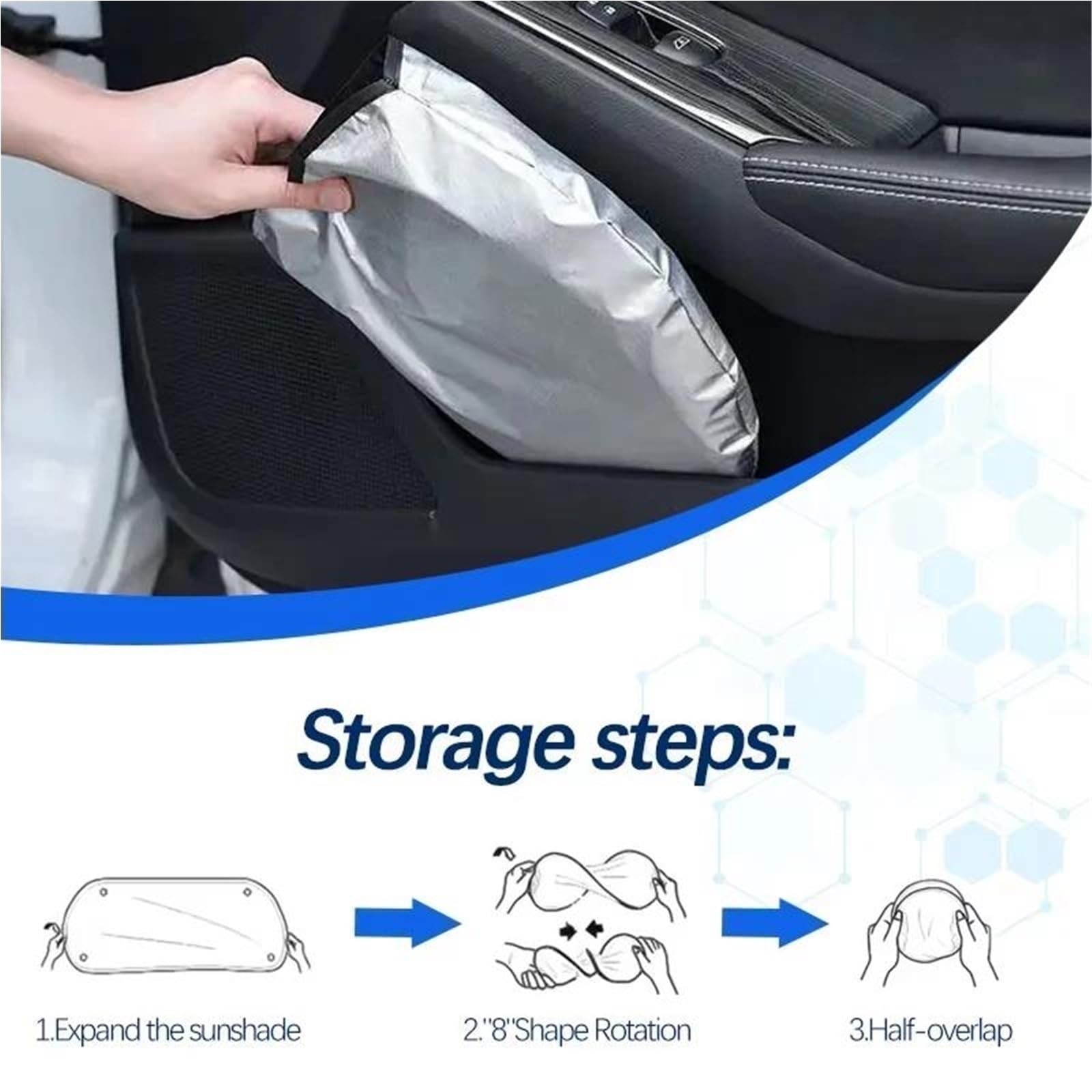 Parasol Accesorios Coche Parasol Interior Parabrisas Bloques Protector Visera UV Plegable para Benz GLE350 450 W166 W167 Visera