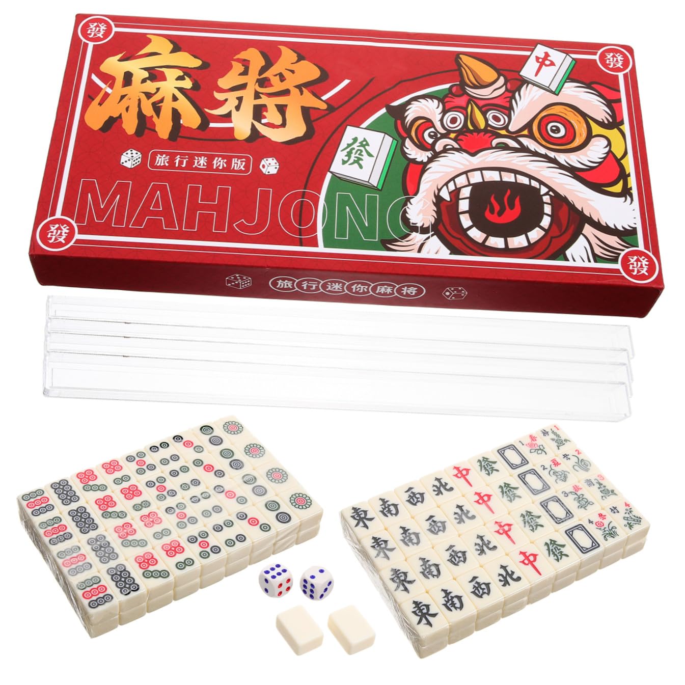 Tragbares Kleiner Mahjong Satz für Reisen, Partys und Gemütliche Indoor