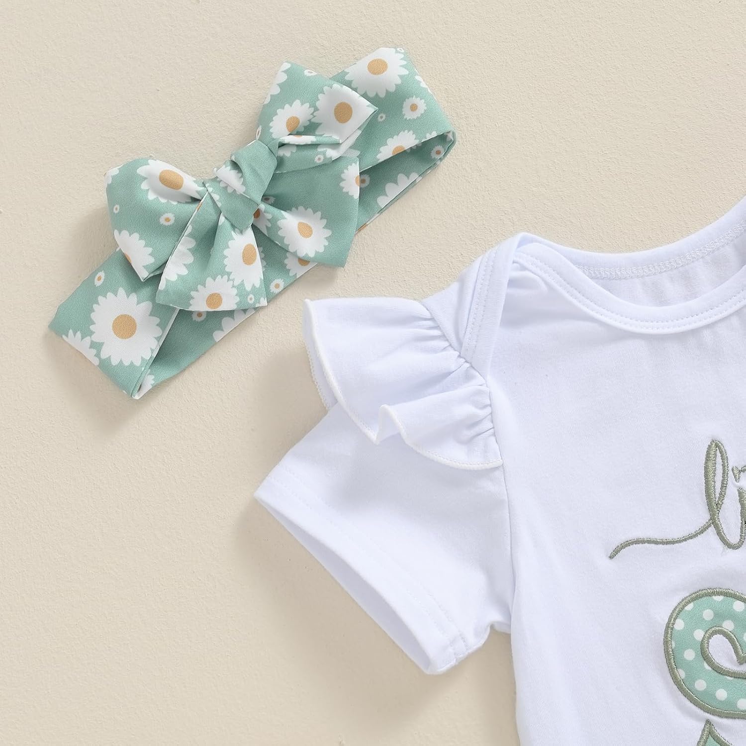 Bonangber Big Sister Little Sister Matching Outfits Short Sleeve Romper Big Sister Shirt Shorts Set 3Pcs Summer Clothes