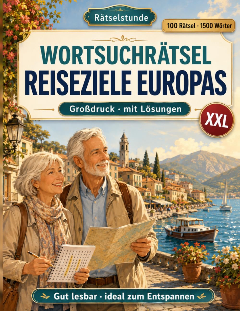 Wortsuchrätsel Reiseziele Europas: 100 Themenrätsel mit Lösungen – Großdruck (Rätselstunde)