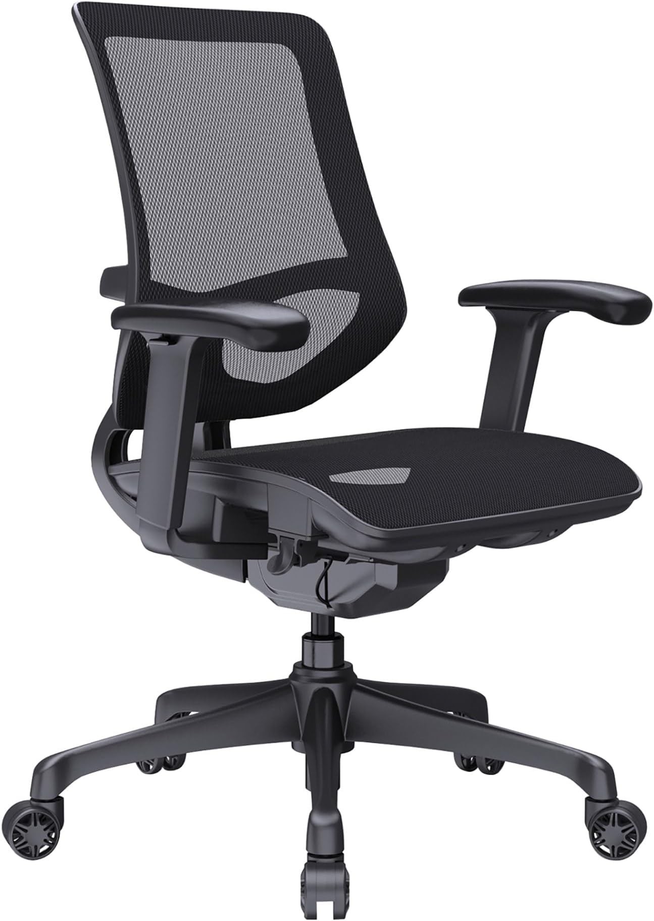 WorkProยฎ 1000 Series Ergonomic Mesh/Mesh Mid-Back Task Office Chair, Black/Black, BIFMA Compliant