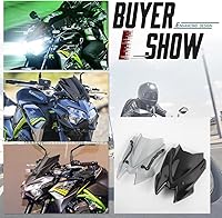 Vista 4 de Parabrisas de motocicleta compatible con Kawasaki Z900 ZR900 2021 de doble burbuja, deflector de viento con soporte para motocicleta Z 900 piezas