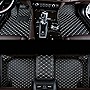 NGUMMS Custom All-Weather Protection Leather Car Floor Mats for Cars Sedan SUV Sports Car Waterproof Floor Mat (Black Beige)