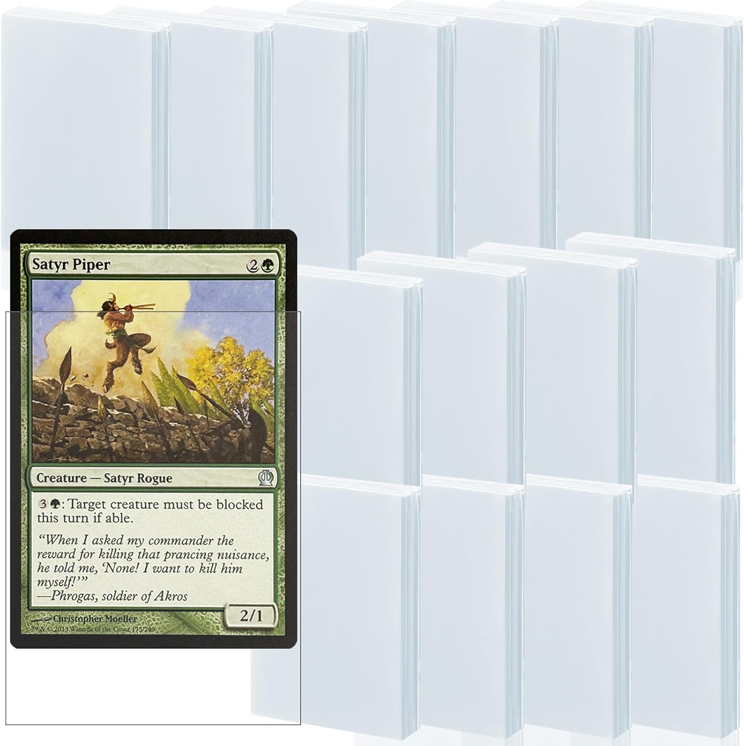 1500 Pack Card Sleeves for Trading Cards, FOTEEMO Inner Sleeves Ideal for Double-Sleeving Trading Card Sleeve Compatible with MTG, TCG, Gaming Cards Never Tear (64 * 89mm)