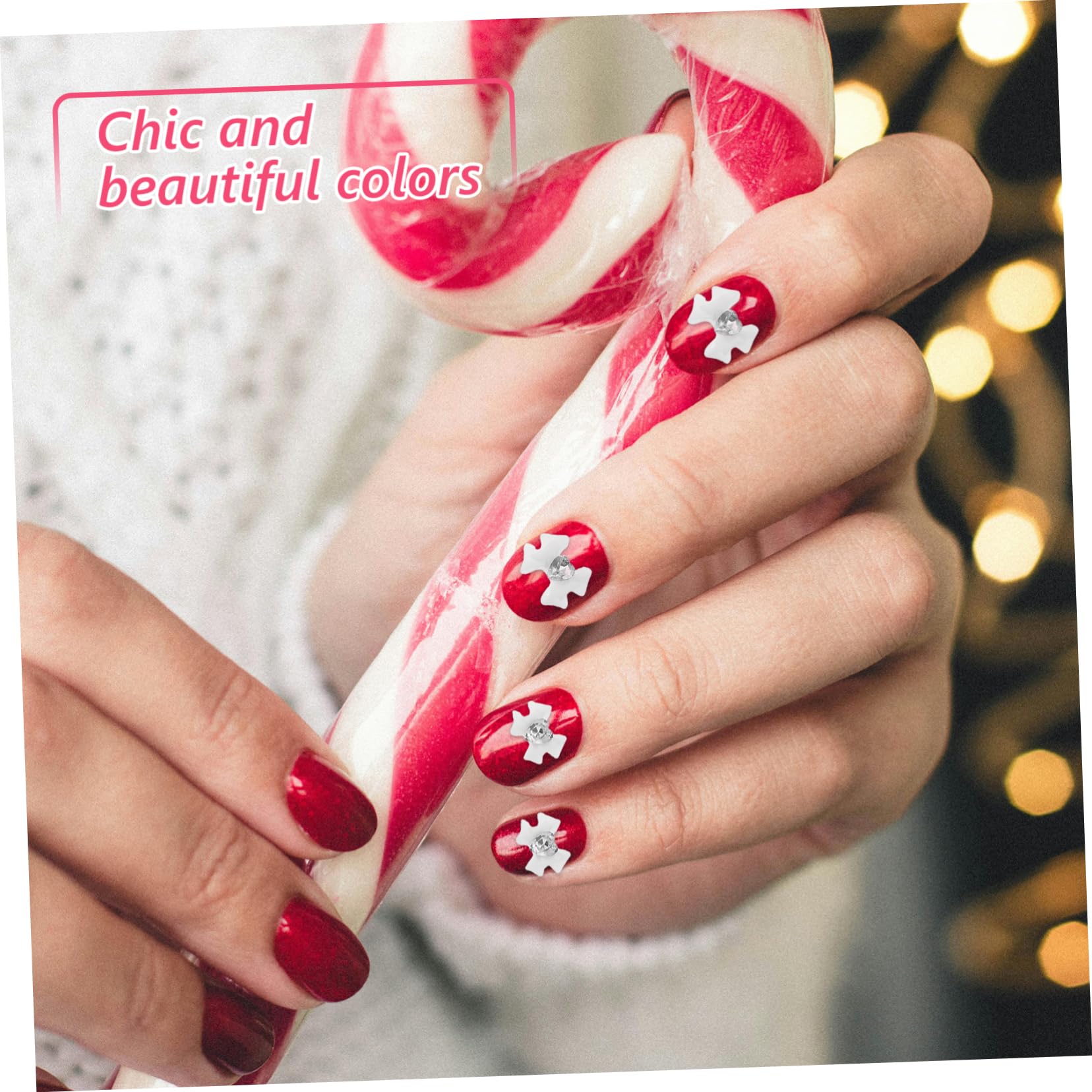 Beaupretty 200piezas Adornos De Uñas Lazo De Accesorios Para Manicura Decoración De Uñas Elegantes Para Fiestas y Celebraciones