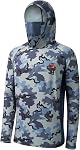 Bassdash UPF 50+ Hommes Chemises de chasse avec masque manches longues Camo Capuche de pêche