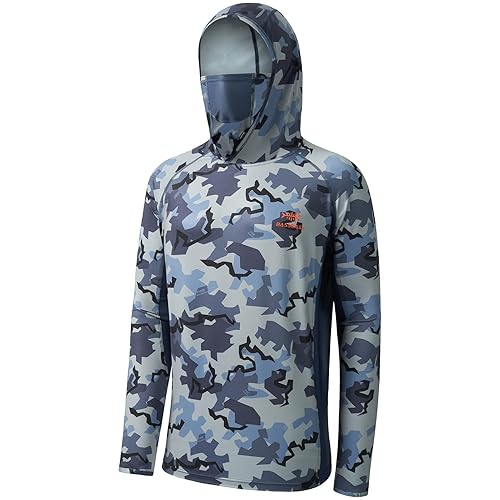 Men's UPF 50+ Camo Long Sleeve Hunting Fishing Hoodie Shirt