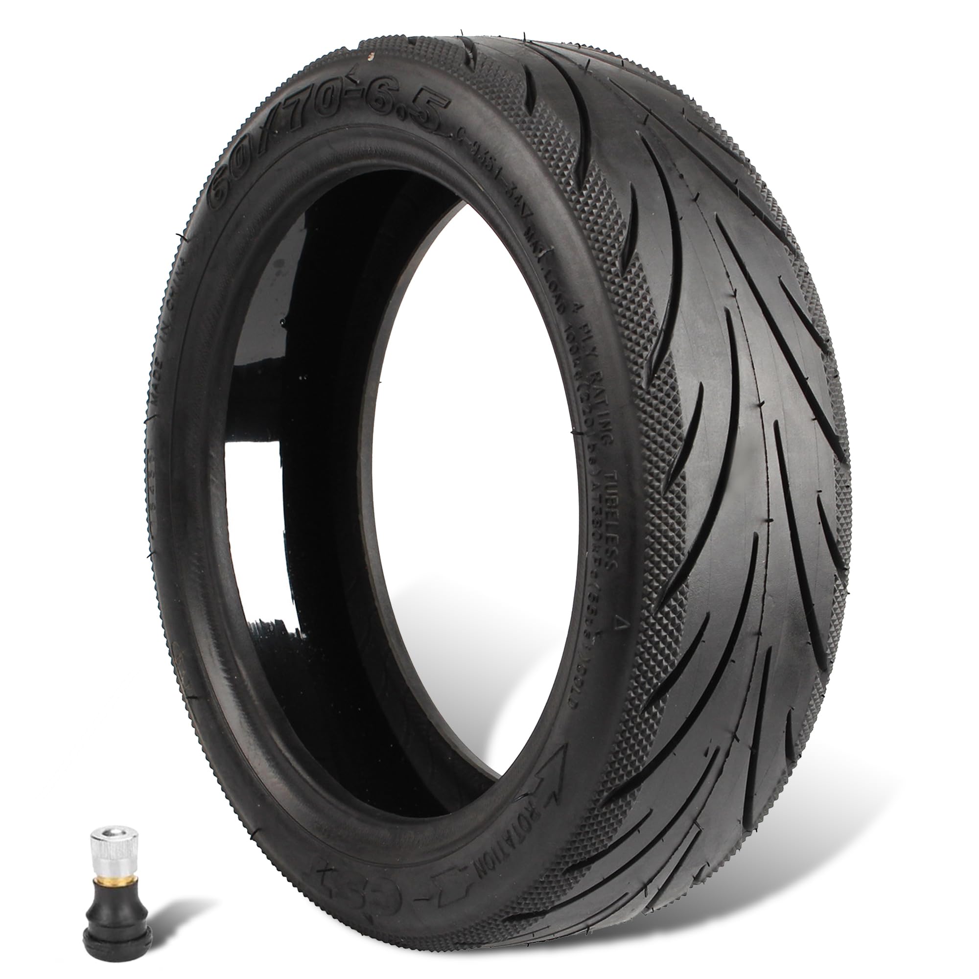 GLDTIMES 10x2.5 Inch 60/70-6.5 Vacuum Tire for Segway Ninebot Max G2 G30P G30LP G30E G30LE Electric Scooter, Original Tubeless Tyre, with Built-in Self-repair Glue, Explosion-proof Tubeless Tire