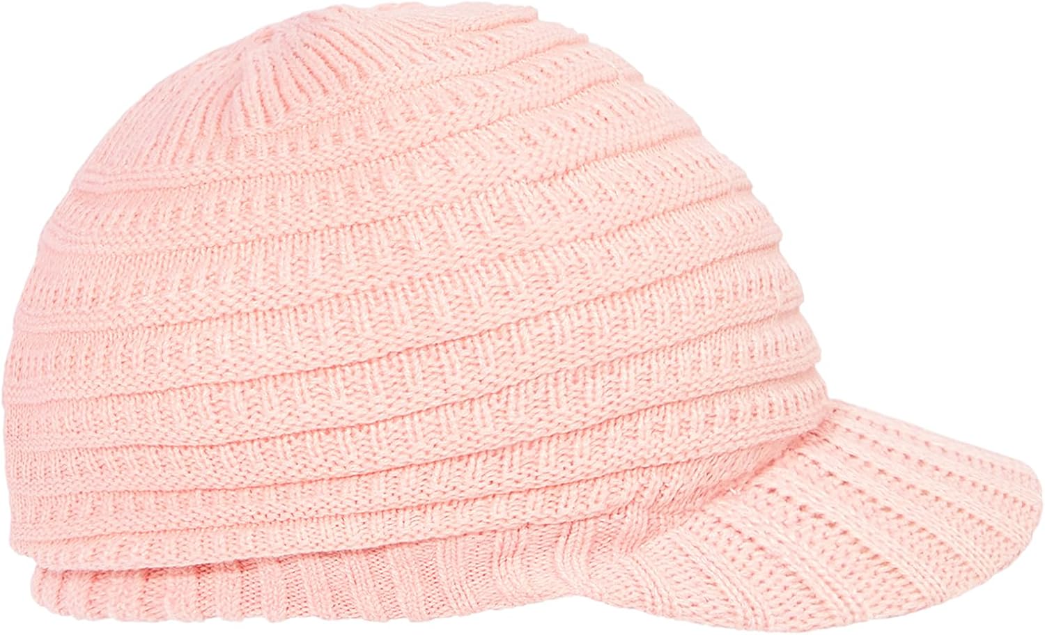 Womens Satin Lined Beanie Slouchy Winter Knit Hat Newsboy Hat with Brim Silk Lined Beanie - Image 6