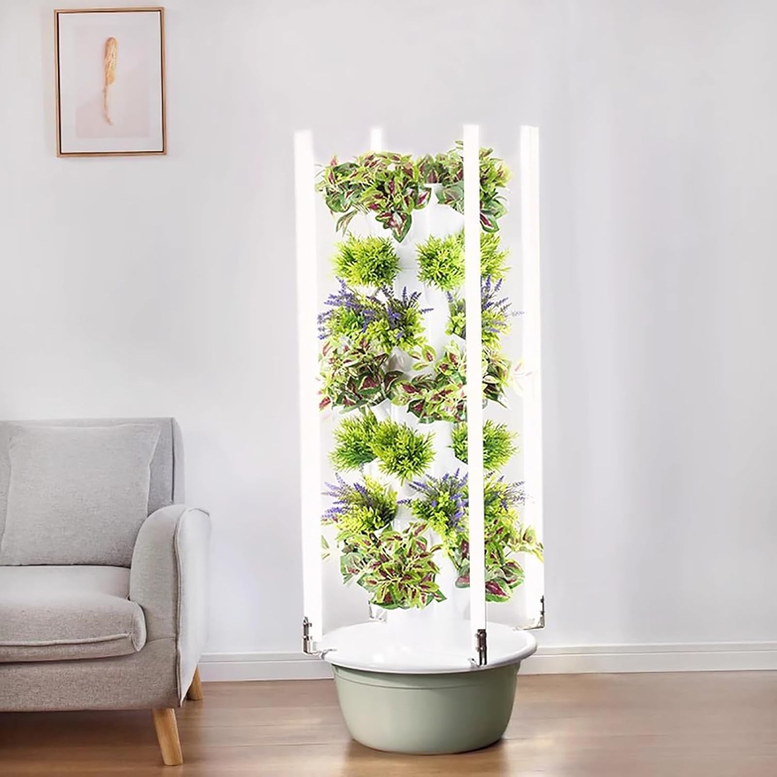 ylpddmm Hydroponics Growing System,Indoor Smart Garden 7Layer-Withlight
