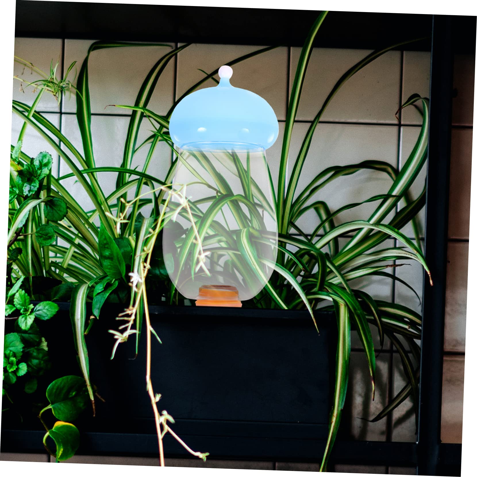 UPKOCH 4 Pezzi Dispositivo di irrigazione dei Funghi autoirrigazione pianta gocciolare in Vaso Giardinaggio Piante Che innaffiano Punte gocciolatore Automatico dell'Acqua Ceramica Blu